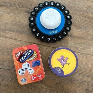 3 Game Bundle Lot - Tapple Mini - Left Center Right - Spot It! Games